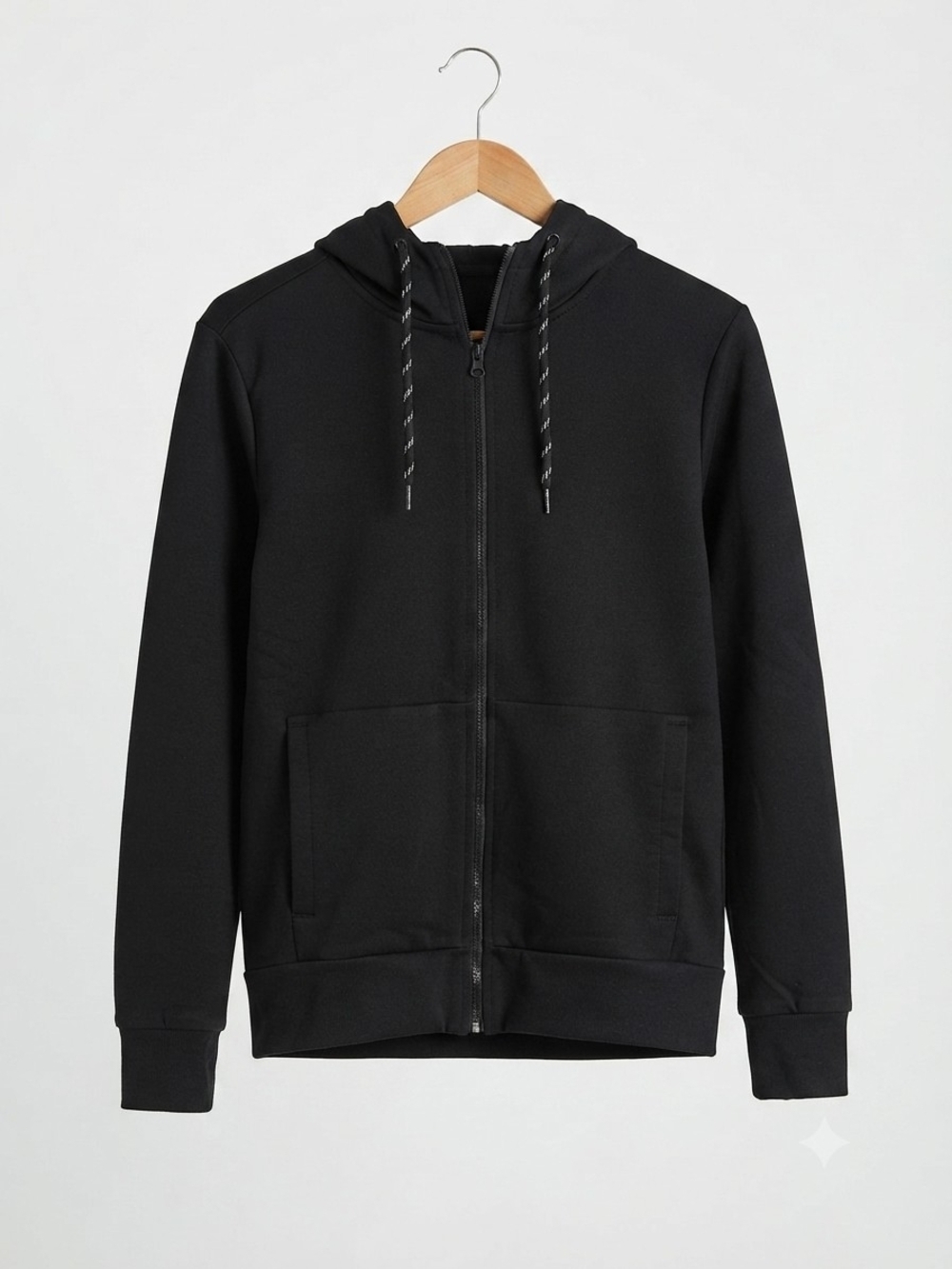 GAP Women's Black Zip-Up Hoodie Sweater Drawstring Hood Like New Size Xs
